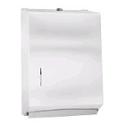 Surface-Mounted White Enamel Finish Stainless Steel Towel Dispenser - Model 250-33