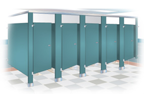 Baked enamal toilet partitions cubicles