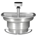 Semi-Circular Stainless Steel Washfountain with 54" Bowl - Model WF2704