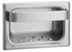 recessed masonry mounted satin finish stainless soap dish with towel bar - Model 940