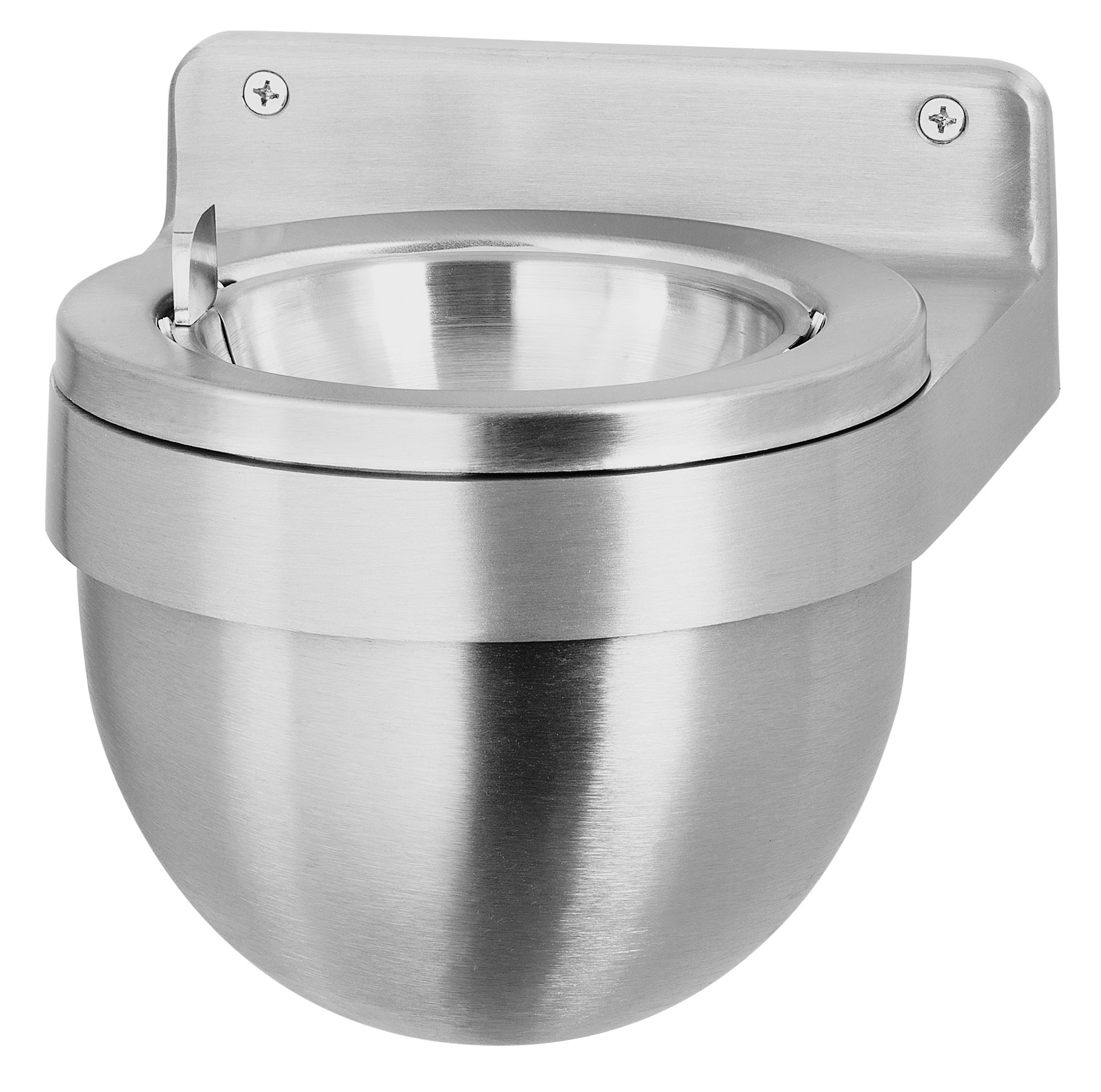 wall mounted ash urn with self closing lid model 971