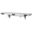 stainless steel utility shelf with 2 hooks and 3 rubber cam holders - Model 9983