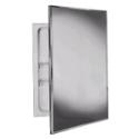 Recessed Mounted Medicine Cabinet with stainless steel door, plastic body and 2 adjustable shelves - Model 9661