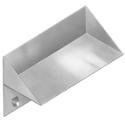 chase mounted stainless steel shelf with sloping sides and 4 friction clothes hooks - Model SA51