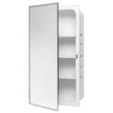 Recessed Mounted Medicine Cabinet with powder coated stainless steel body, stainless steel door and 3 adjustable shelves - Model 9663