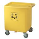 waste cart with castor wheels that holds on-site gravity fed eyewash and collects the waste water - model S19-399