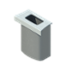 BIM model of a Terreon solid surface accented waste receptacle - Model MG-WR_BTWN