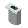 BIM model of a Terreon solid surface accented waste receptacle - Model MG-WR_LSA