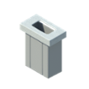 BIM model of a Terreon solid surface accented waste receptacle - Model SS-WR RSA