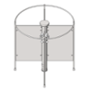 BIM model of a 4-person column shower with stalls - Model COL-4C-MS