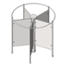 BIM model of a 5-person column shower with stalls - Model COL-5C-MS