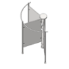 BIM model of a 2-person column shower with stalls - Model COL-2C-MS