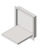 BIM model of a stainless steel security fold down seat - Model SA65