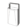 BIM model of a Diplomat series wall mounted stainless steel waste receptacle - Model 3A05