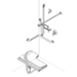 BIM model of a ADA-Compliant in-wall shower with hand held showerhead attached by flexible stainless steel hose valve is on the right side and the shower seat is on the left - Model HN300-VR-SL