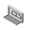 BIM model of a stainless steel wall-mounted baby changing station - Model 962