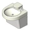 BIM model of a 1-station SS-series Express lavatory system with a stainless steel trap cover - Model SS1