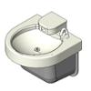 BIM model of a 1-station SS-series Express lavatory system with an acrylic trap cover - Model SS1