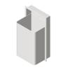 BIM model of a stainless steel 18 gallon waste receptacle - Model 334
