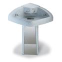Pedestal Mounted 2-Station Terreon solid surface Corner-Fount - model MF2922