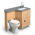 Combined sink, toilet, and cabinet fixture for patient care applications - Model LC800