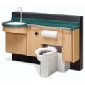 Combined sink, toilet, and cabinet fixture for patient care applications - Model LC2000