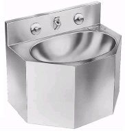 stainless steel security sink with 5 sides and chase mounting - Model 921-6580