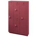 3 Lenox Plastic Lockers - red