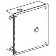 Line drawing of remote location flush valve with enclosure for security fixtures - Models 79, 017, 902