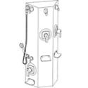 Barrier Free Stainless Steel Preassembled Econo-Wall Showers with mounted Soap Dish - Model WS-2W-HN, WS-3W-HN